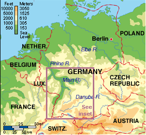 Orientation map of Germany